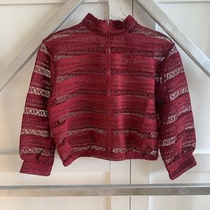 Gracia lace blouse with balloon sleeves